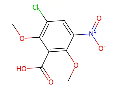 3-Chloro-2,6-dimethoxy-5-nitrobenzoic acid structure