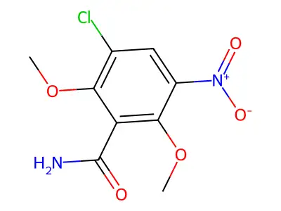 3-Chloro-2,6-dimethoxy-5-nitrobenzamide structure
