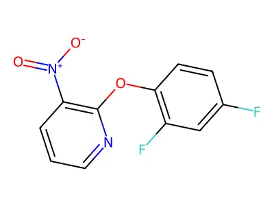 2-(2,4-Difluorophenoxy)-3-nitropyridine structure