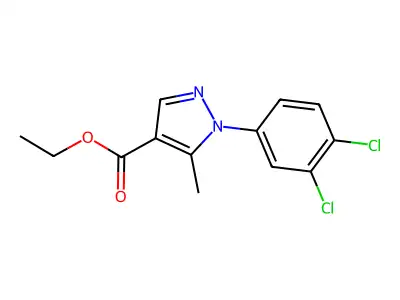 ethyl 1-(3,4-dichlorophenyl)-5-methyl-1H-pyrazole-4-carboxylate structure