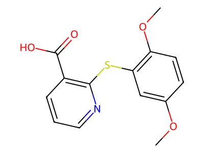 2-(2,5-Dimethoxyphenylthio)pyridine-3-carboxylic acid structure