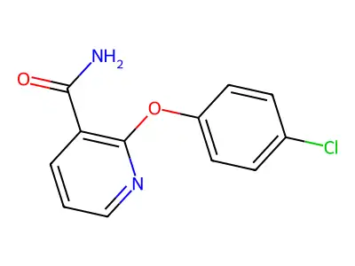 2-(4-Chlorophenoxy)nicotinamide structure