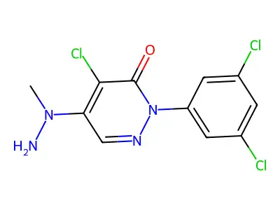 4-Chloro-2-(3,5-dichlorophenyl)-5-(1-methylhydrazino)-2,3-dihydropyridazin-3-one structure