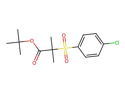 Tert-butyl 2-[(4-chlorophenyl)sulfonyl]-2-methylpropanoate structure