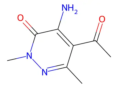 5-Acetyl-4-amino-2,6-dimethylpyridazin-3(2H)-one structure