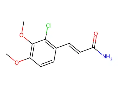 3-(2-Chloro-3,4-dimethoxyphenyl)prop-2-enamide structure