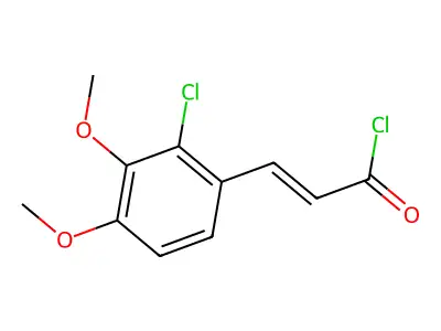 3-(2-Chloro-3,4-dimethoxyphenyl)prop-2-enoyl chloride structure