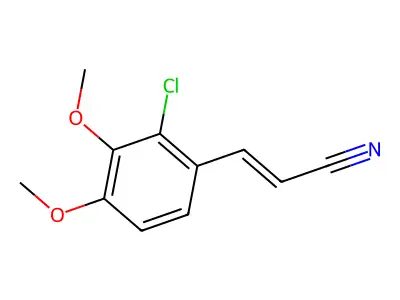 3-(2-Chloro-3,4-dimethoxyphenyl)prop-2-enenitrile structure