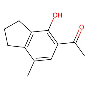 1-(4-hydroxy-7-methyl-2,3-dihydro-1H-inden-5-yl)ethanone structure