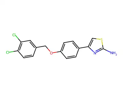 4-{4-[(3,4-Dichlorobenzyl)oxy]phenyl}-1,3-thiazol-2-amine structure