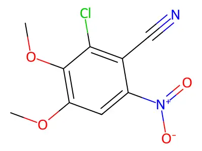 2-Chloro-3,4-dimethoxy-6-nitrobenzonitrile structure