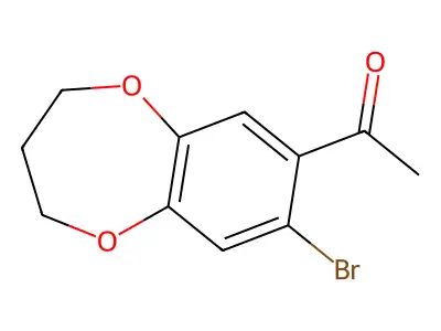1-(8-Bromo-3,4-Dihydro-2H-1,5-Benzodioxepin-7-Yl)Ethan-1-One structure