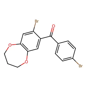 (8-Bromo-3,4-Dihydro-2H-1,5-Benzodioxepin-7-Yl)(4-Bromophenyl)Methanone structure