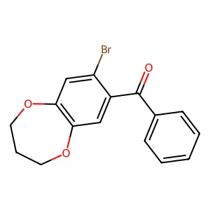 (8-bromo-3,4-dihydro-2H-1,5-benzodioxepin-7-yl)(phenyl)methanone structure