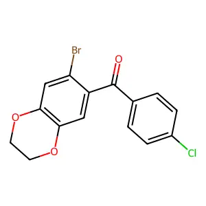 (7-Bromo-2,3-Dihydro-1,4-Benzodioxin-6-Yl)(4-Chlorophenyl)Methanone structure