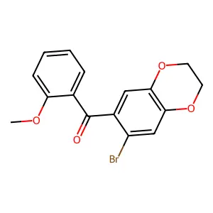 (7-Bromo-2,3-Dihydro-1,4-Benzodioxin-6-Yl)(2-Methoxyphenyl)Methanone structure