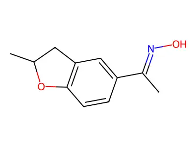 N-[1-(2-methyl-2,3-dihydro-1-benzofuran-5-yl)ethylidene]hydroxylamine structure