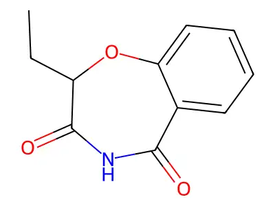 (2S)-2-ethyl-2,3,4,5-tetrahydro-1,4-benzoxazepine-3,5-dione structure