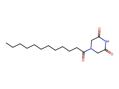4-Dodecanoylpiperazine-2,6-dione structure