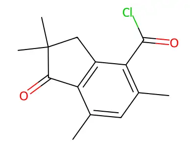 2,2,5,7-Tetramethyl-1-oxo-2,3-dihydro-1H-indene-4-carbonyl chloride structure