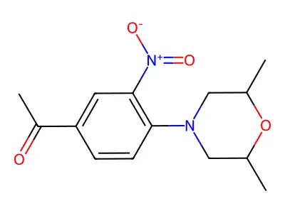 1-[4-(2,6-Dimethyl-4-morpholinyl)-3-nitrophenyl]ethanone structure