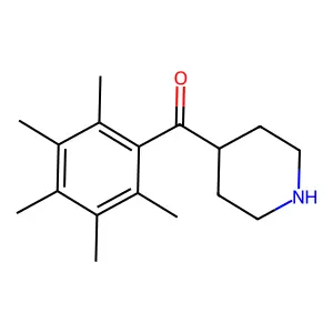 (Pentamethylphenyl)(piperidin-4-yl)methanone structure