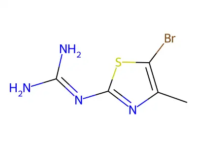 N-(5-Bromo-4-methyl-1,3-thiazol-2-yl)guanidine structure