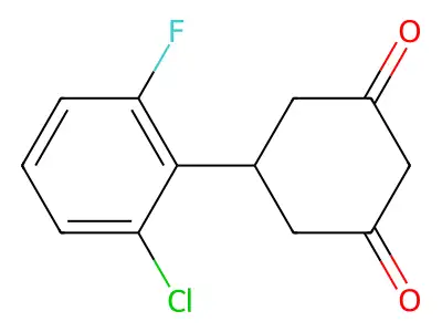 5-(2-Chloro-6-fluorophenyl)-1,3-cyclohexanedione structure