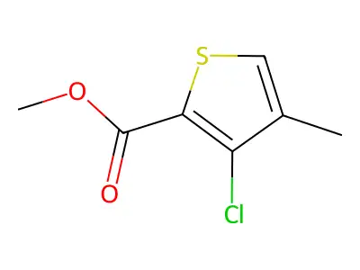 Methyl 3-chloro-4-methylthiophene-2-carboxylate structure