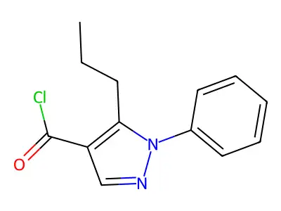 1-Phenyl-5-propyl-1H-pyrazole-4-carbonyl chloride structure