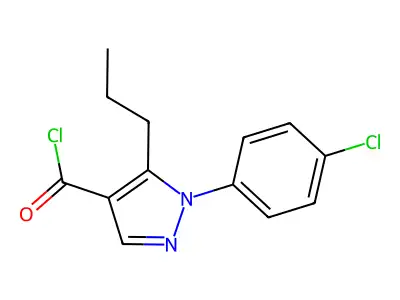 1-(4-Chlorophenyl)-5-propyl-1H-pyrazole-4-carbonyl chloride structure