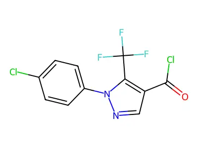 1-(4-Chlorophenyl)-5-(trifluoromethyl)-1H-pyrazole-4-carbonyl chloride structure
