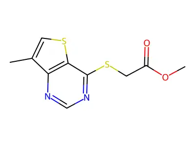 Methyl 2-[(7-methylthieno[3,2-d]pyrimidin-4-yl)thio]acetate structure