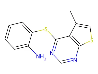 2-[(5-Methylthieno[2,3-D]Pyrimidin-4-Yl)Thio]Aniline structure