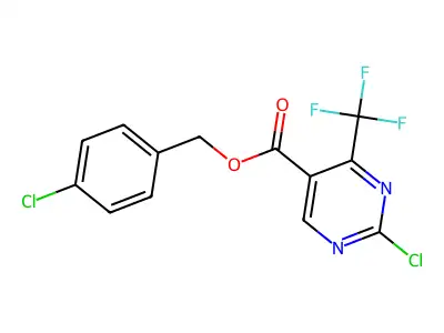 4-Chlorobenzyl 2-chloro-4-(trifluoromethyl)pyrimidine-5-carboxylate structure