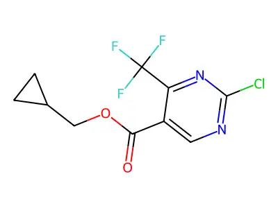 Cyclopropylmethyl 2-chloro-4-(trifluoromethyl)pyrimidine-5-carboxylate structure