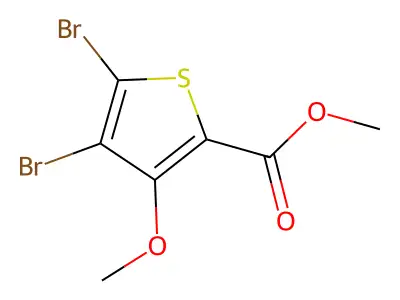 Methyl 4,5-dibromo-3-methoxythiophene-2-carboxylate structure