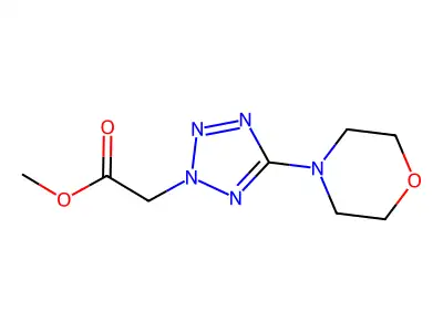 Methyl 5-(4-morpholinyl)-2H-tetrazole-2-acetate structure