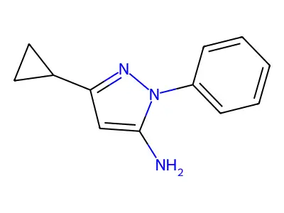 3-cyclopropyl-1-methyl-1H-pyrazol-5-amine structure