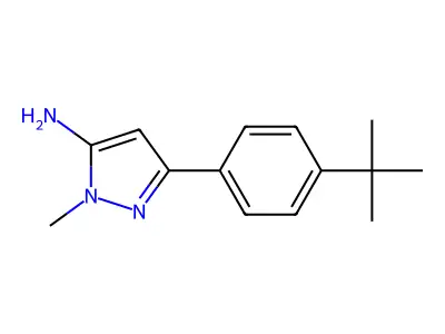 3-(4-tert-butylphenyl)-1-methyl-1H-pyrazol-5-amine structure