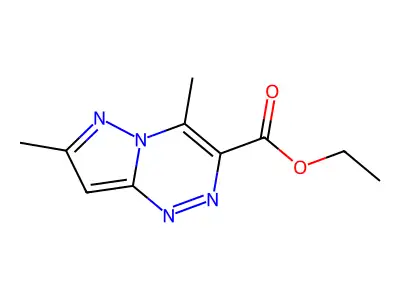 Ethyl 4,7-dimethylpyrazolo(5,1-c)(1,2,4)triazine-3-carboxylate structure