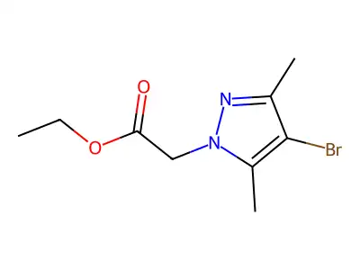 Ethyl (4-bromo-3,5-dimethyl-1H-pyrazol-1-yl)acetate structure