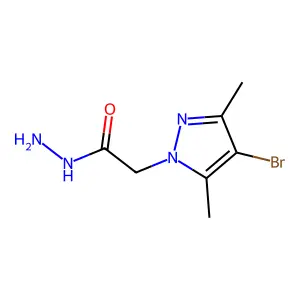 2-(4-Bromo-3,5-dimethyl-1H-pyrazol-1-yl)acetohydrazide structure