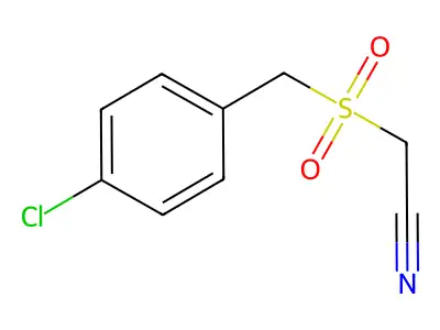 2-[[(4-Chlorophenyl)methyl]sulfonyl]acetonitrile structure