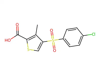4-[(4-Chlorophenyl)sulfonyl]-3-methylthiophene-2-carboxylic acid structure