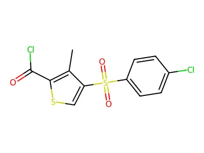4-[(4-Chlorophenyl)sulfonyl]-3-methylthiophene-2-carbonyl chloride structure