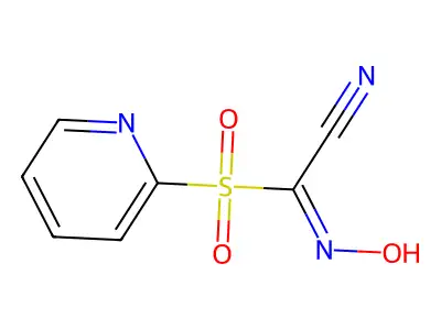 2-Hydroxyimino-2-pyridin-2-ylsulfonylacetonitrile structure