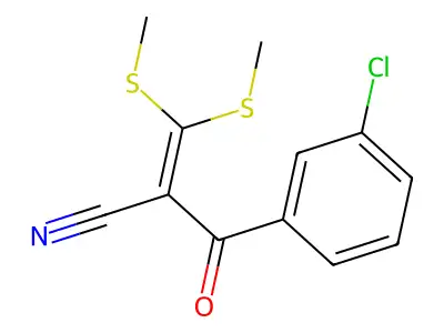 2-(3-Chlorobenzoyl)-3,3-di(methylthio)acrylonitrile structure