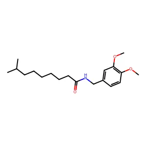Nonanamide, N-((3,4-dimethoxyphenyl)methyl)-8-methyl- structure