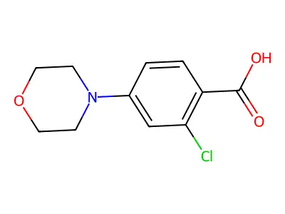 2-Chloro-4-morpholinobenzoic acid structure